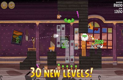 IOS игра Angry Birds Seasons: Haunted hogs. Скриншоты к игре Злые Птички: Дом с Приведениями