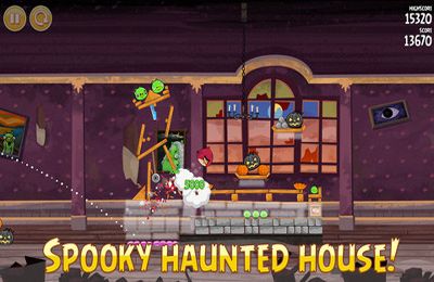 IOS игра Angry Birds Seasons: Haunted hogs. Скриншоты к игре Злые Птички: Дом с Приведениями