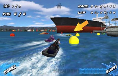 IOS игра Aqua Moto Racing. Скриншоты к игре Гонки на скутерах