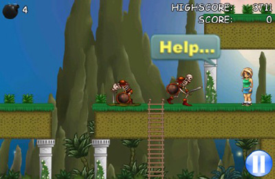 IOS игра Bomber Catapult – Rescue Her. Скриншоты к игре Бомбовая Катапульта
