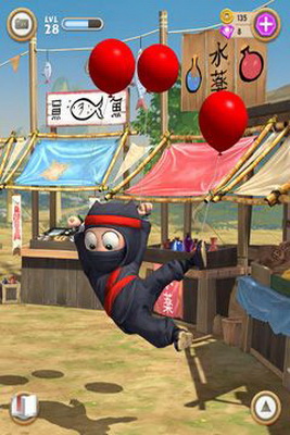 IOS игра Clumsy Ninja. Скриншоты к игре Неуклюжий Ниндзя