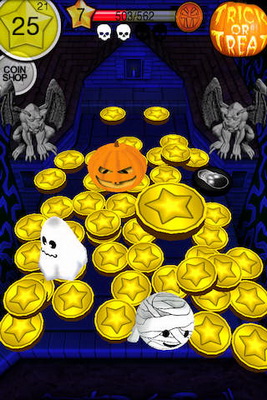 IOS игра Coin dozer: Halloween. Скриншоты к игре Монетный бульдозер: Хэллоуин