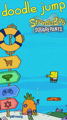 IOS игра Doodle Jump Sponge Bob Square pants. Скриншоты к игре Попрыгун Губка Боб Квадратные штаны