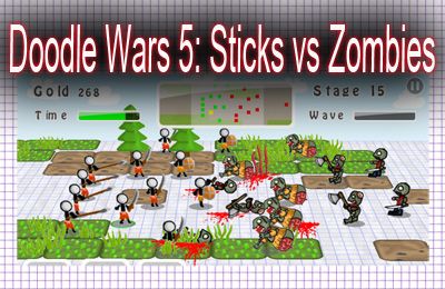IOS игра Doodle Wars 5: Sticks vs Zombies. Скриншоты к игре Дудл войны 5: Стикмэны против Зомби