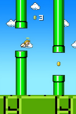 IOS игра Flappy angel. Скриншоты к игре Летящий ангел