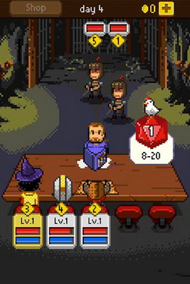 IOS игра Knights of pen & paper. Скриншоты к игре Рыцари пера и бумаги