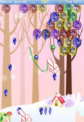 IOS игра Magic Finger: Christmas Bubble. Скриншоты к игре Волшебный палец: Рождественские бульбашки