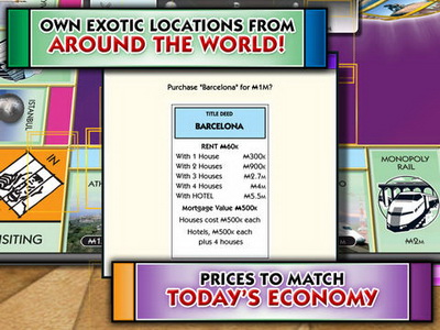 IOS игра Monopoly Here and Now: The World Edition. Скриншоты к игре Монополия Здесь и Сейчас: Всемирная версия