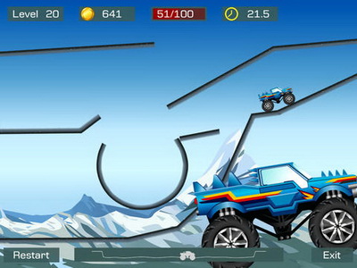 IOS игра Monster stunts. Скриншоты к игре Трюки автомонстров