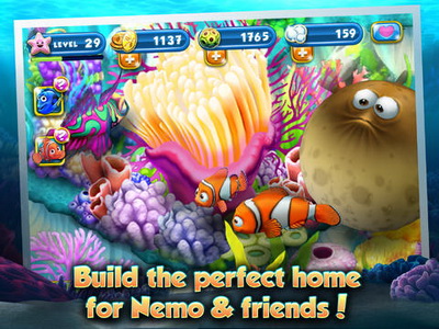 IOS игра Nemo's Reef. Скриншоты к игре Подводный мир Немо