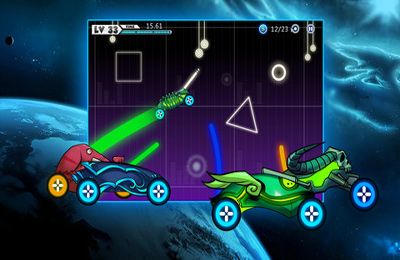 IOS игра Neon car. Скриншоты к игре Неоновый автомобиль