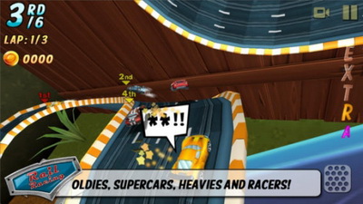IOS игра Rail racing. Скриншоты к игре Настольные гонки