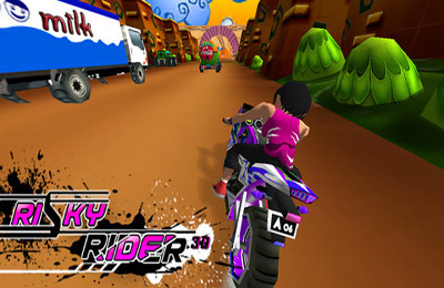 IOS игра Risky Rider 3D (Motor Bike Racing Game / Games). Скриншоты к игре Рискованный Гонщик