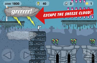 IOS игра Sneezeman:Escape From Planet Sneeze. Скриншоты к игре Чихунчик: Побег с планеты Апчхи
