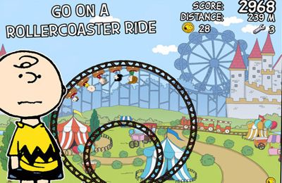 IOS игра Snoopy Coaster. Скриншоты к игре Американские горки со Снупи