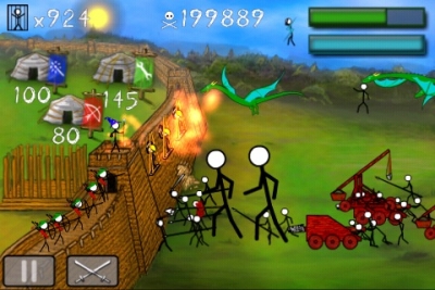 IOS игра Stick wars. Скриншоты к игре Войны рисованных человечков