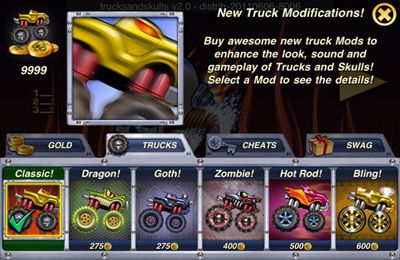 IOS игра Trucks and Skulls NITRO. Скриншоты к игре Грузовики и груды Черепов